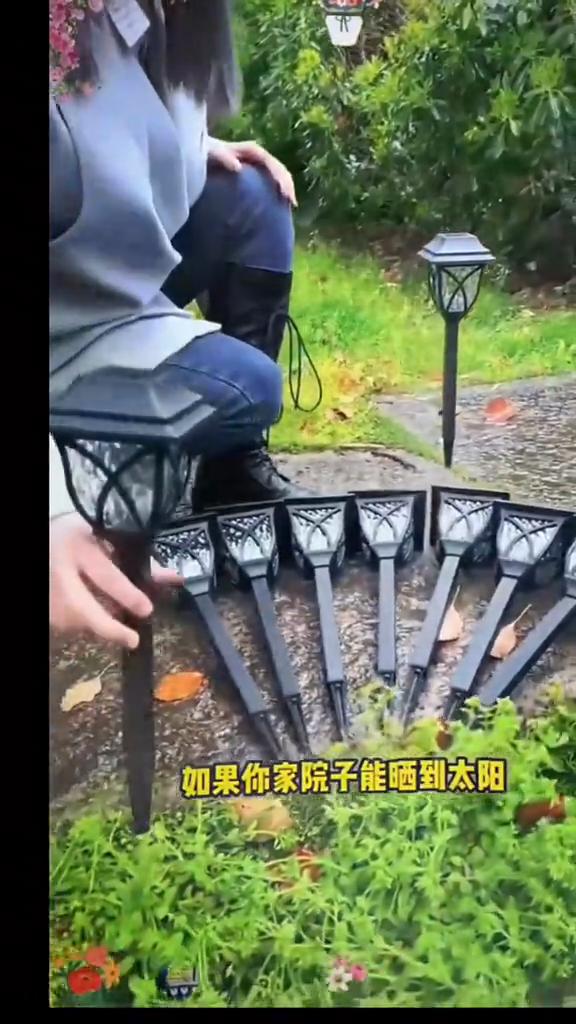 2Pcs Solar Led Lawn Light Outdoor Waterproof Solar Garden Light Warm Lamp Landscape Decoration For Walkway Path Yard Driveway