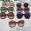 Brand Designer Oversized Square Sunglasses Women Men Stylish Metal Chain-Link Gradient Lens Sun Glasses for Ladies Driving Shade