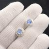 Tanzanite Gemstone 925 Sterling Silver Jewelry Zircon Earrings Women Studst0.41" CZE-8-9