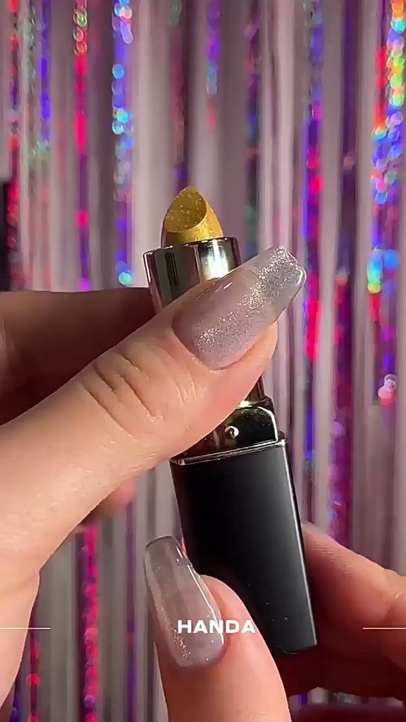 HANDAIYAN Rouge à Lèvres Nude Waterproof Pailleté Maquillage Longue Tenue Rouge Velours Sexy Scintillant Rouge à Lèvres Brillant Maquillage Cosmétiques