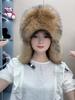 New genuine fox fur ear-protecting hat Men real raccoon fur bomber hat Women winter warm fur real sheep leather snow hat