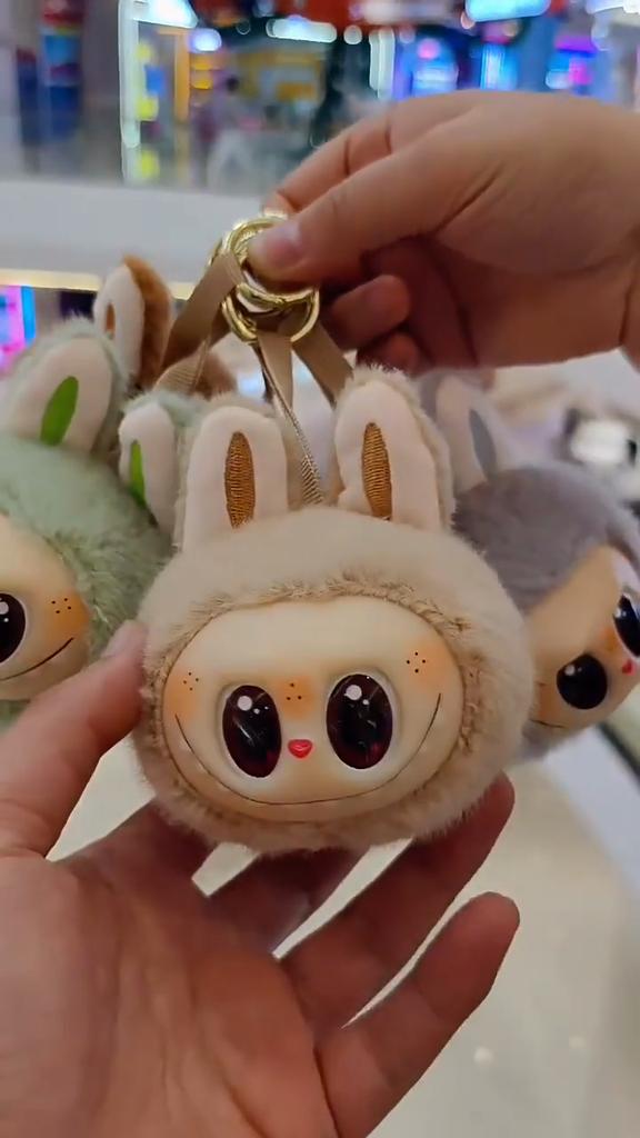 Latest Cute Labubu Pendant Plush Toy Doll Labubu Pendant Cartoon Bag Pendant Keychain Doll