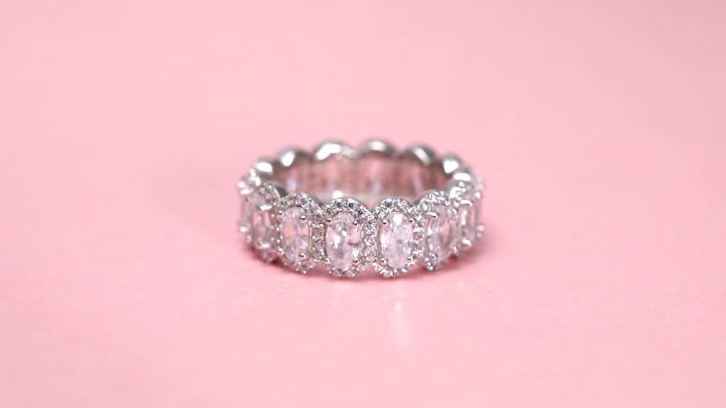 Lindon Classic 925 Sterling Silver Zircon Ring Ladies Jewelry Wedding Promise Party Gift