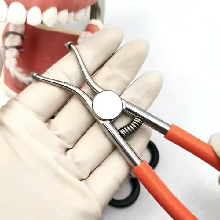 1 pc Dental Orthodontic Clamps Rubber Ring Rubber Dam Clamps Lab Instrument Matrix Band Forming Plier Stainless Steel