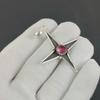 Pinki Kunzite Gemstone Silver Pendant In 925 Sterling Silver - Handmade Star Design, Everyday Wear Jewelry,  Unique Artisan Designs Pendant Gift
