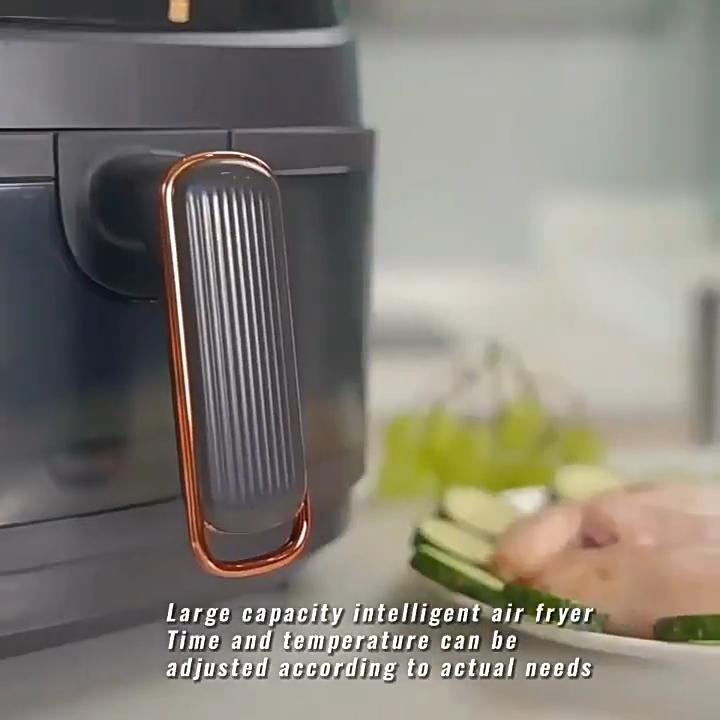 8L Visual Window Air Fryer Touch Screen Smart Fryer Large Capacity Family Size Energy Efficient Kitchen Appliance