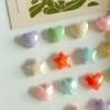 [19X17mm] Color-Plated Peach Heart Beads  Cream Heart-Shaped Beads DIY Handmade Jewelry Accessories