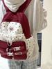 Süßer Nylon-Rucksack für Damen – Kawaii Stern & Punkt Muster Schultasche mit mehreren Taschen und verstellbaren Trägern, Perfekt für den täglichen Gebrauch