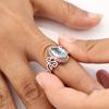 Sky Blue Topaz Gemstone 925 Sterling Silver Jewelry Handmade Ring Gift For Her PR-1-3