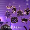 Halloween LED Light Hanging Castle Witch Ghost Spider Web Luminous Charm Halloween Party Horror Props Indoor Outdoor Decoration Gift
