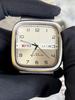 Wristwatch Silver Alloy Square Numeral Dial Quartz Watch Men's Business Casual Waterproof Watches