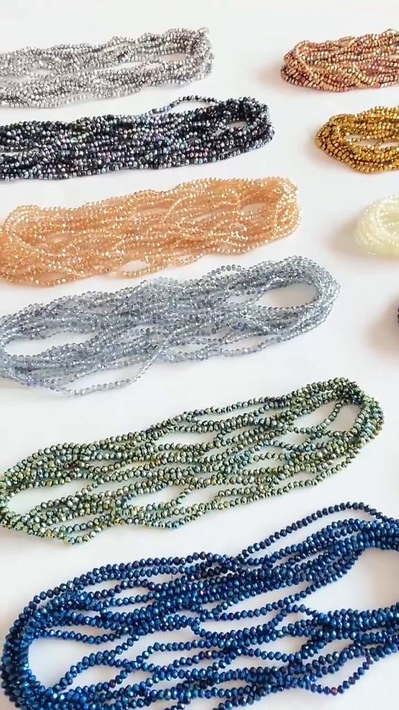 10pramenné fazetové korálky 3mm pokovené barevné izolační korálky pro výrobu šperků DIY náhrdelník Náramek Náušnice doplněk
