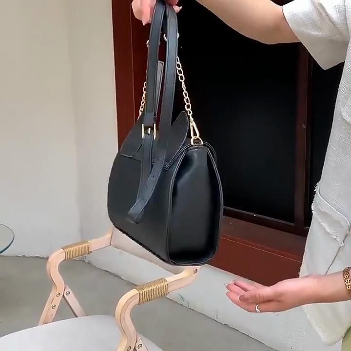Summer Sailor Moon Ladies Handbag Black Luna Cat Shape Chain Shoulder Bag PU Leather Women Messenger Crossbody Small Bag Purses