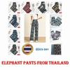 Long Elephant Pants Adjustable Elastic Waist Rope Loose Legs Women Men Unisex Print Thailand Casual Streetwear Beach Bohemian Retro Vintage