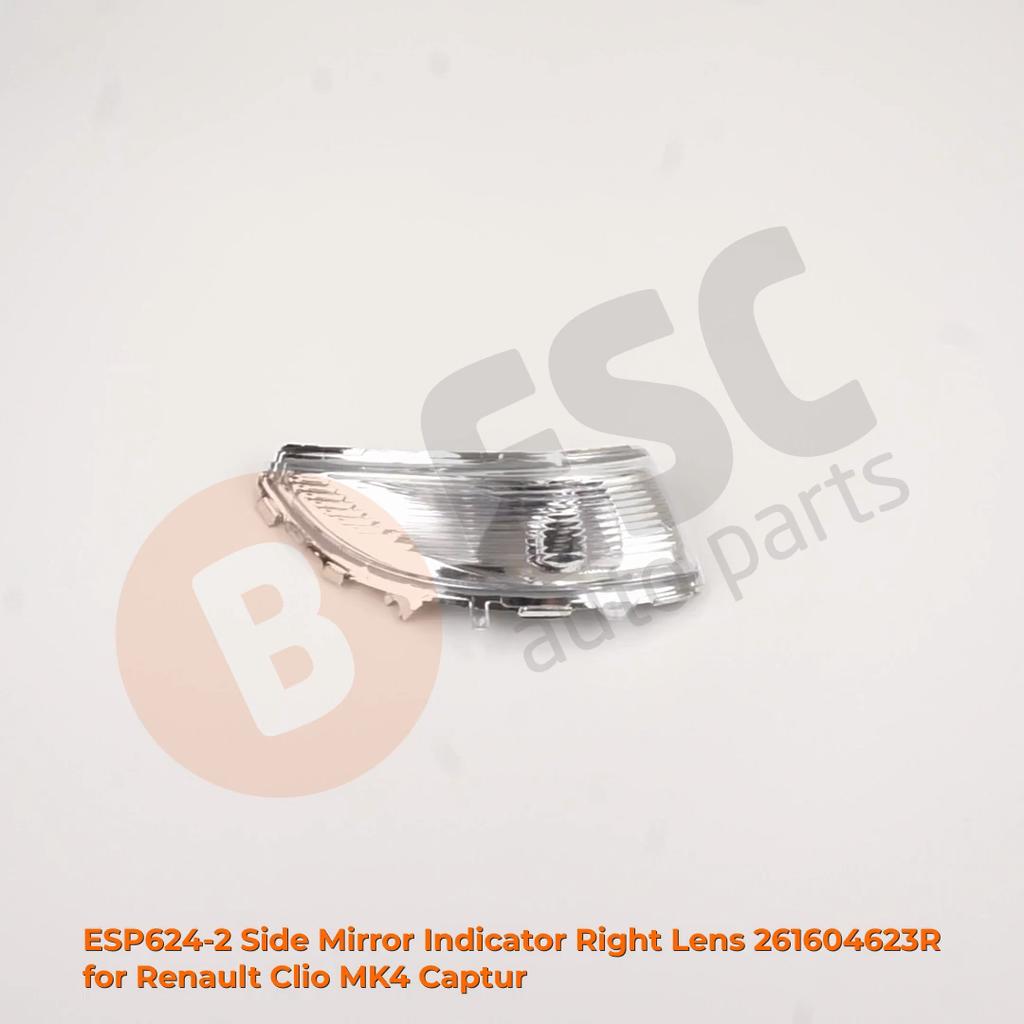 ESP624-2 Side Mirror Indicator Blinker Right Lens for Renault Clio MK4 Captur MK1 Zoe Nissan Micra MK5 261604623R 