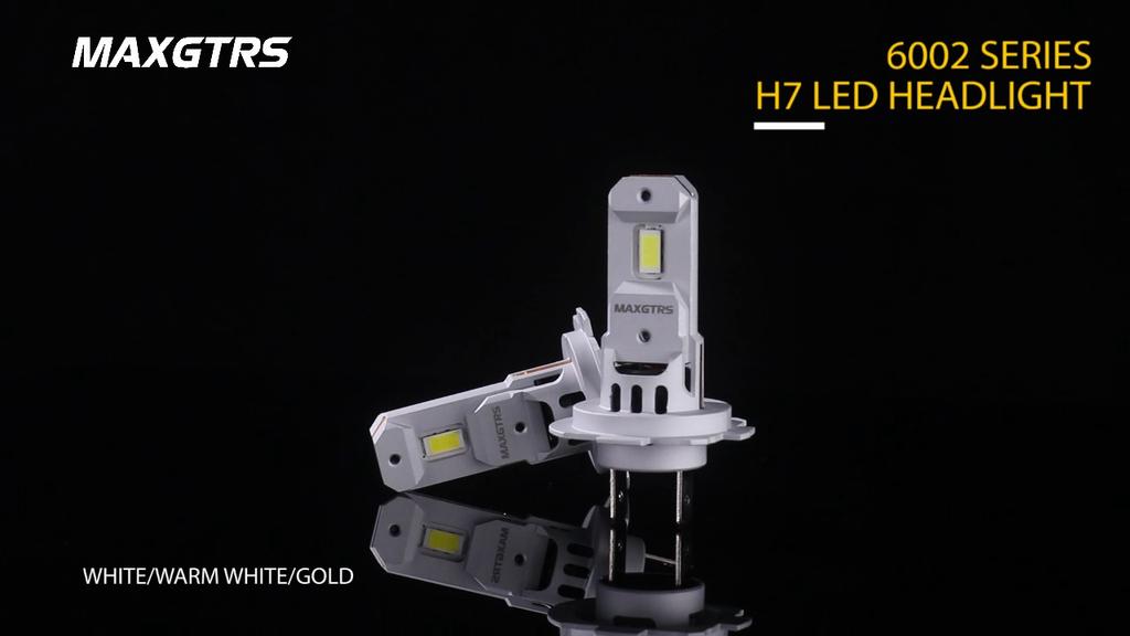 MAXGTRS 2X H7 LED with Fan 20000LM Super Bright Headlight Bulb with Fan Turbo Mini Design Automotive Headlamp 12V 110W