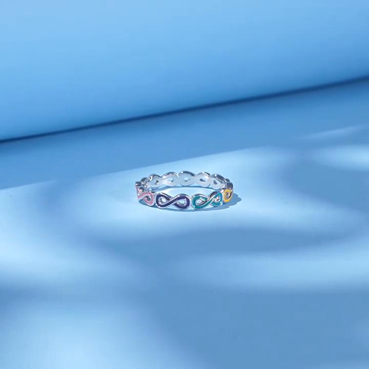 Tancise Classic 925 Sterling Silver  Ring Ladies Jewelry Wedding Promise Party Gift