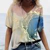 Letnie nowe damskie t-shirty 3d gradientowe kolory drukuj modna koszulka z krótkim rękawem ponadgabarytowa luźna kobieta w stylu Vintage ubrania w stylu Harajuku