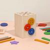 Wooden Early Education Cognitive Toy With Matching Sensory Blocks For Toddlers
