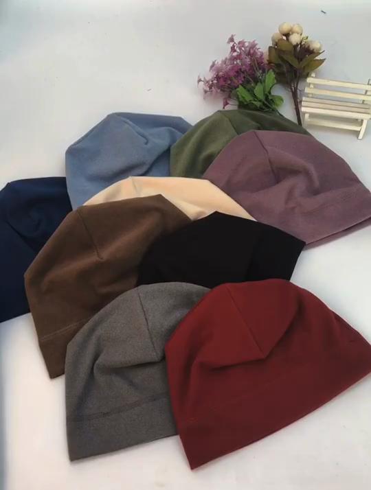 European and American Styel Men's and Women's Autumn and Winter Warm Beanie Solid Unisex Outdoor Running Cycling Hat