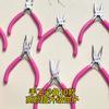 Cute Fuchsia Handle Anti-slip Splicing and Fixing Jewelry Pliers Tools & Equipment Kit for DIY Jewelery Making Needlework