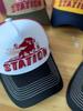 Unisex STATION Letter Summer Fishing Cap Breathable Mesh Trucker Hat Big Bison Bulls Embroidered Snapback Hat