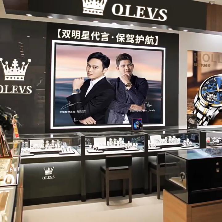 OLEVS Brand Watches Ceramic Women's Watch Set with Diamond Stylish Waterproof Valentine's Day Gift Quartz Watch for Women