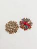 Alloy Clothing Pin Retro Rhinestone Flower Brooch for Women, Vintage Floral Lapel Oxidation Resistant Pin, Jewelry Accessory Wedding Party Prom Women