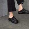 Johnature Soft Soled Round Toe Comfortable Outdoor Slippers Genuine Leather Versatile Women's Shoes