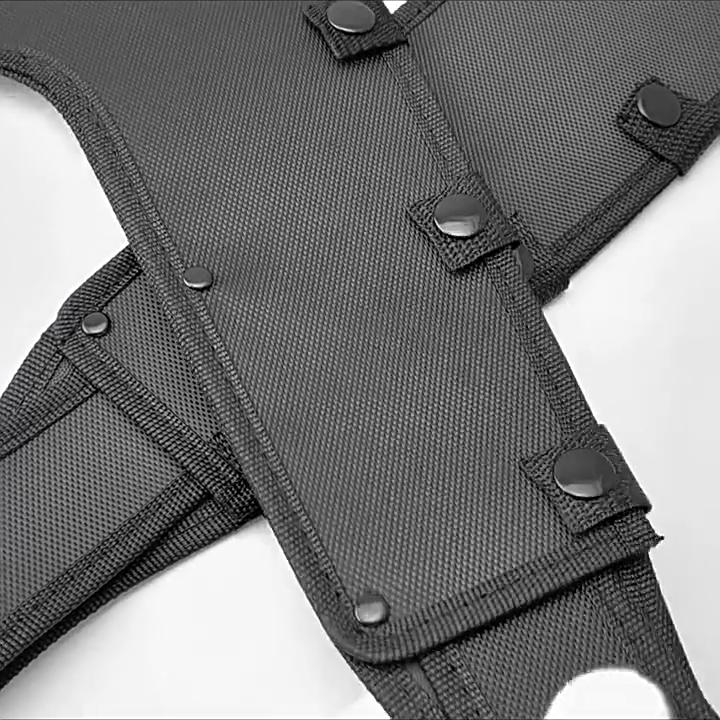 39.5cm  Fixed Blade  Sickle Sheath Curved Blade Sleeve Black Belt Nylon Bag Oxford Pouch  Hunting Knife Sheath and Hay Knife