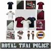 Tričko thajské policie Thajsko tílko O ​​výstřih kulatý výstřih krátký rukáv zbraň pouta polstrovaná ramena tisk rychleschnoucí uniforma muži ženy unisex