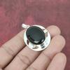 Black Onyx 925 Solid Sterling Silver Pendant, Handmade Gemstone Pendant , Gift For Mom Antique Jewelry