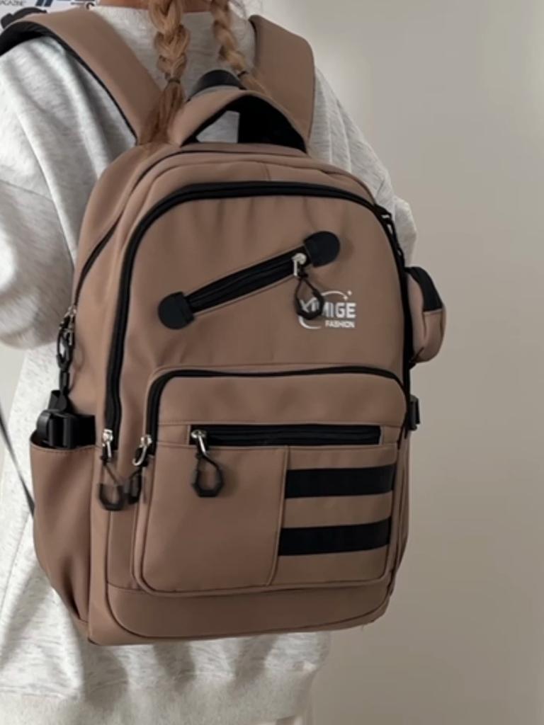 Backpack Women's Large Capacity School Bag College Travel Multi-compartment School Bag