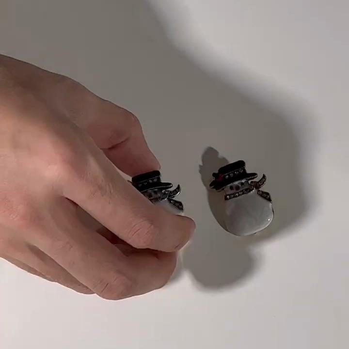 Christmas Snowman Brooch Hat Antique Fashion Scarf Corsage Gifts Pins