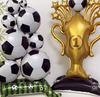 4D Standing Football & Rugby Balloons, Trophy Soccer Balloon Pile, Ideal for Birthday Party Decorations, Sports Theme Party Supplies & Gifts