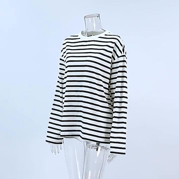 Camisas femininas de malha, camisetas de malha, gola redonda, tops femininos, outono e inverno, novas roupas femininas casuais simples