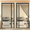 Magnetic Screen Door, Side-Opening Double-Sided Magnetic Screen Door, Insect Screen, Polyester Mesh, High-Density Breathable Screen—White