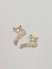 Metal Fox Jewelry Bling Rhinestone Brooch for Women, Golden Plated Silhouette Pin Lapel Pin, Dainty Daily Wear Parties Dates Alloy Clothing