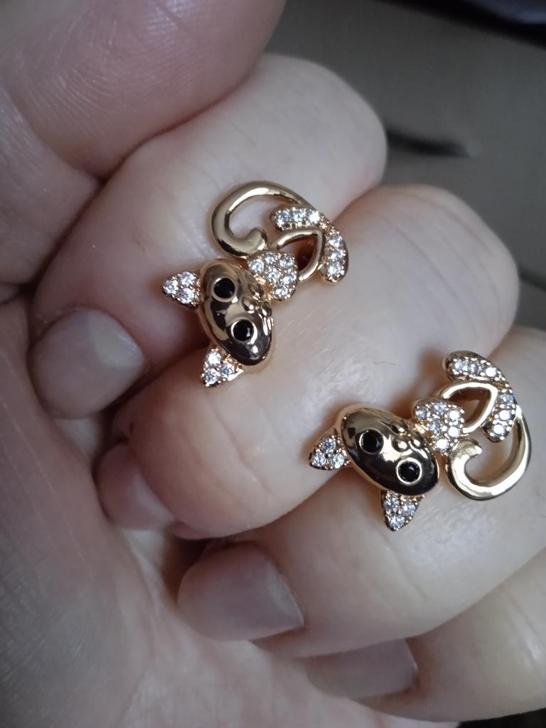 CPSLOVE Set Collier + Boucles Chat Or Rose – Argent 925, Zircon, Design Mignon & Élégant, Femme & Fille