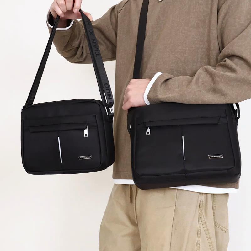 Business Men's Shoulder Bag Large Capacity Office Bag Large Capacity Multi-Layer Messenger Bag