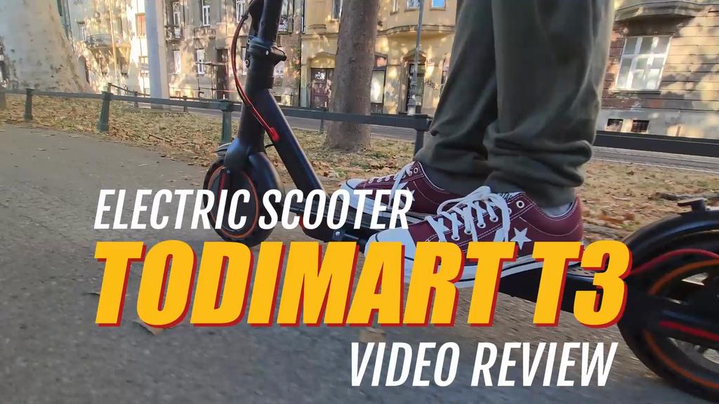 Electric Scooter Adult, 30-35km Range, 8.5" Ultra Light Foldable E Scooter,  350W Motor, 3 Speed Mode, TODIMART T3  for Adults and Teens,Smart App