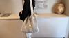 Women Knitted Tote Bag Crochet Shoulder Bag with Flower Decor Hollow Out Handbag Casual Beach Bag Outdoor Travel Bag