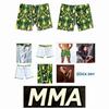 MMA UFC Muay Thai Kickboxing Boxing Green Yellow Casual Shorts Gym Sport Unisex Men Women Workout Quick Dry Print Elastic High Waist Training