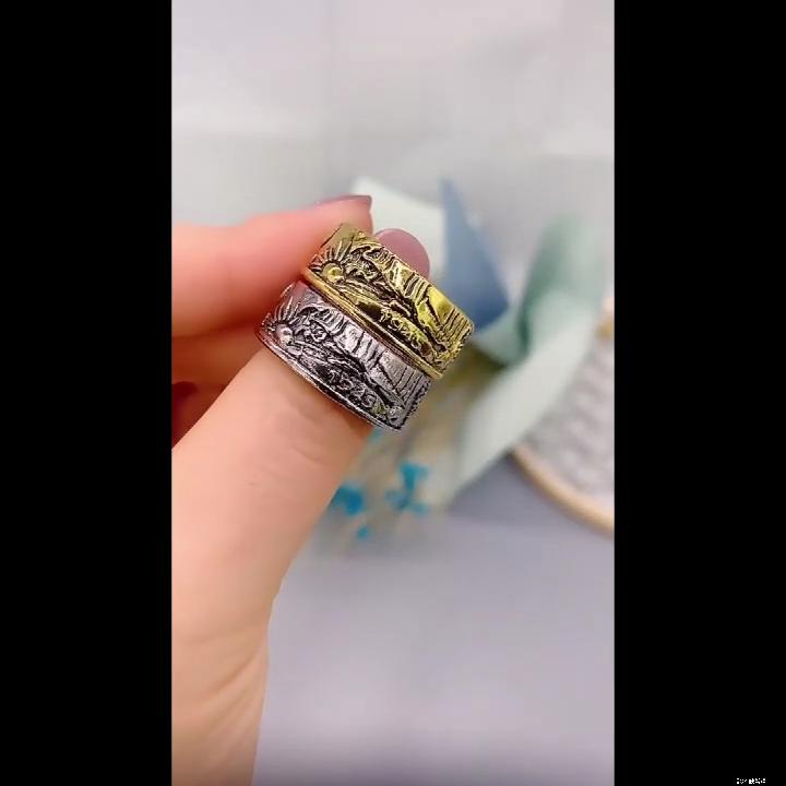 1PC New Vintage Rings for Men Half Dollar 1945 Ring Jewelry Party Rings Morgan Coin Ring Handmade Jewelry Size 7-13