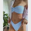 Polyester Bikini Swimsuit For Women With Wavy Design And No Steel Support For Water Sports