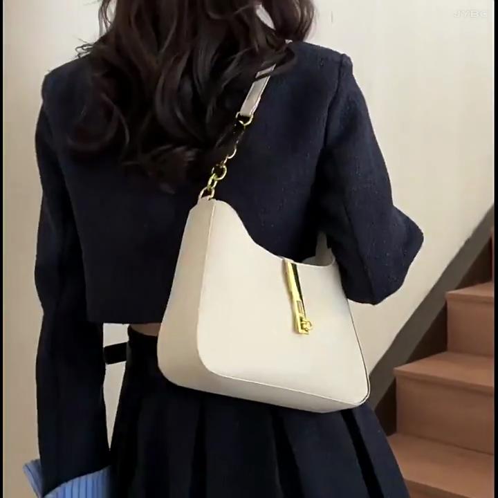 Luxury PU Leather Shoulder Bag for Women Casual Solid Color Design Handbags Brand Purse 2025 Fashion Shopper Clutch Women's Bags