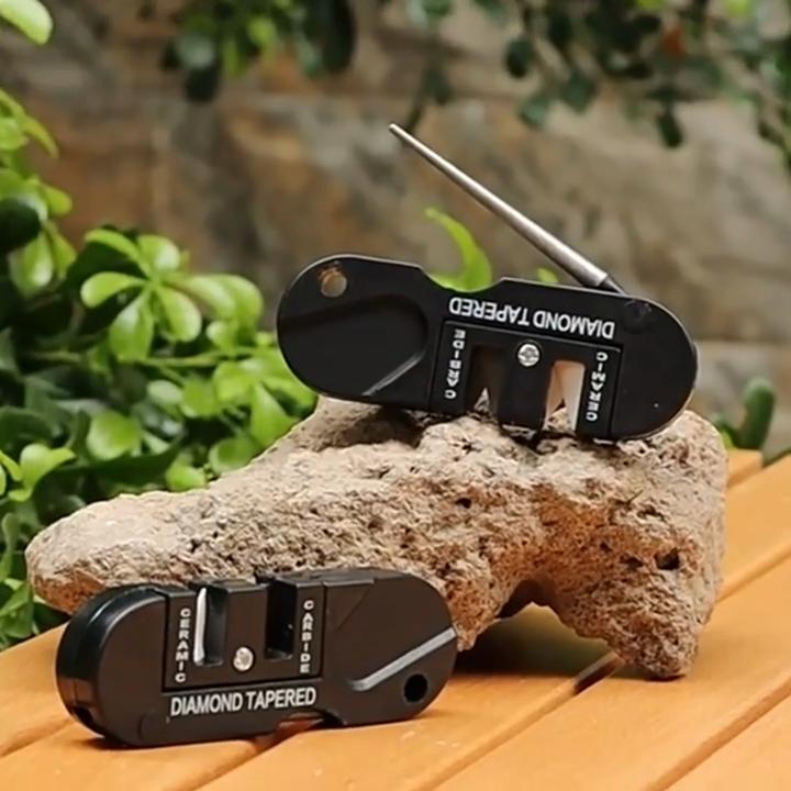 1pc Ambidextrous Lightweight Portable Metal Tungsten Ceramic Carbide Knife For Outdoor