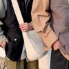 New Simple Canvas Bag Solid Color Single Shoulder Bag Crossbody Bag