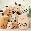 Adorable Bubble Tea Boba Cup Plush Pillow Cushion For Cozy Softness In 4 Sizes