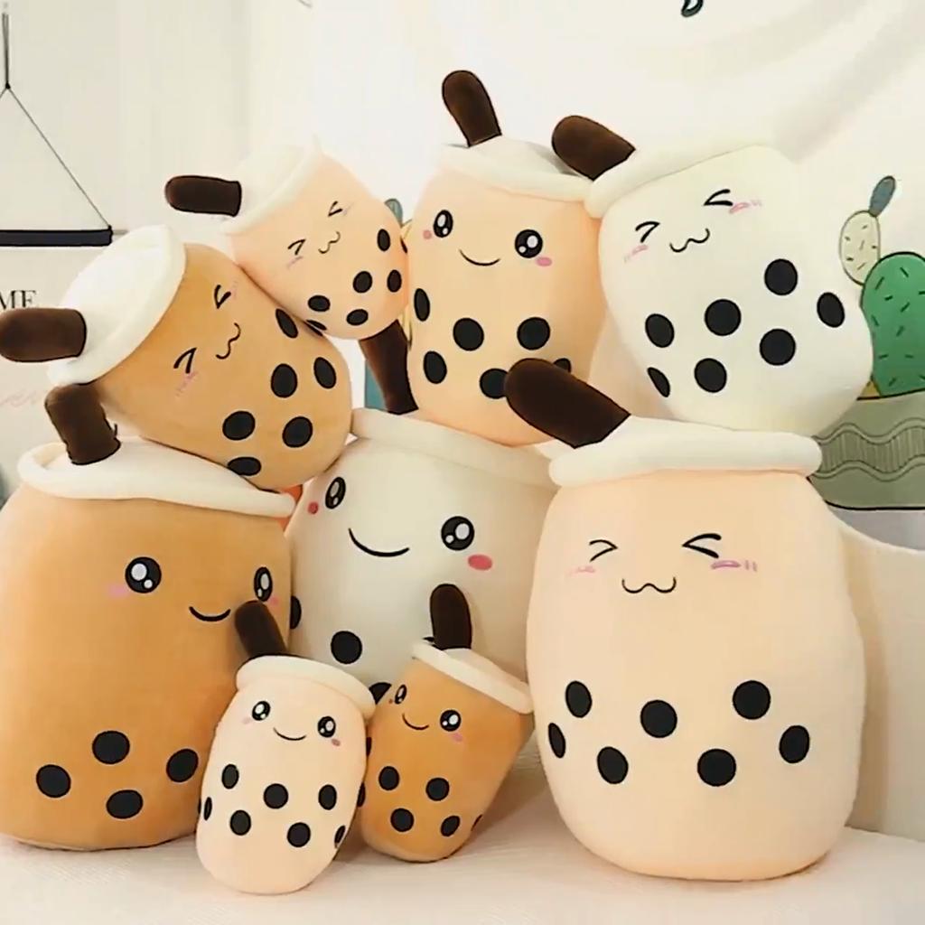 Adorable Bubble Tea Boba Cup Plush Pillow Cushion For Cozy Softness In 4 Sizes